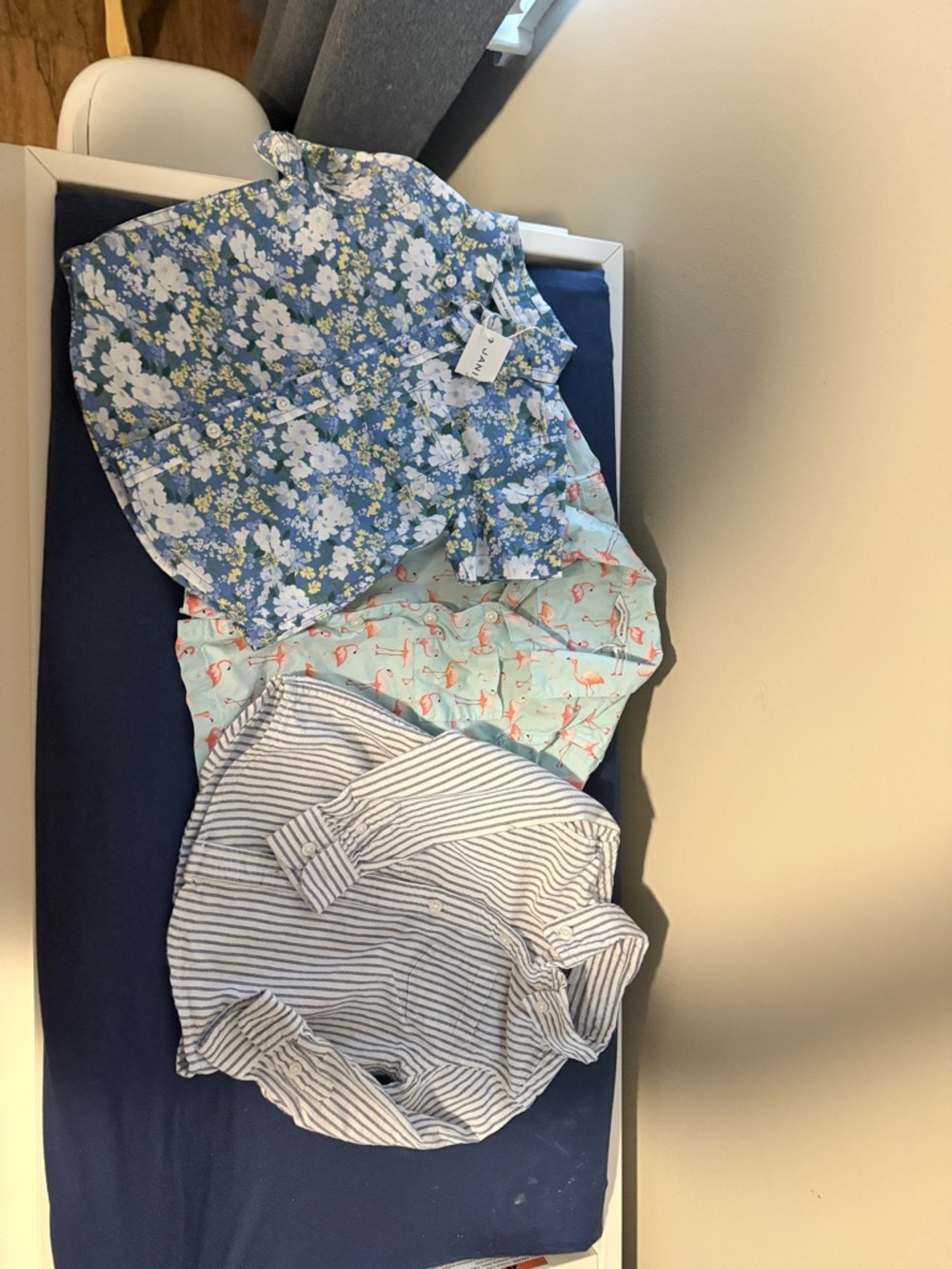 Janie and Jack Blue Floral Button-Down Shirt for Kids